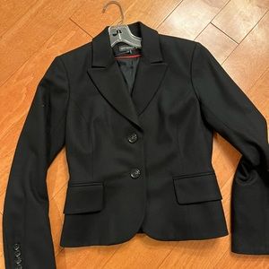 Holt Renfrew black wool lined blazar